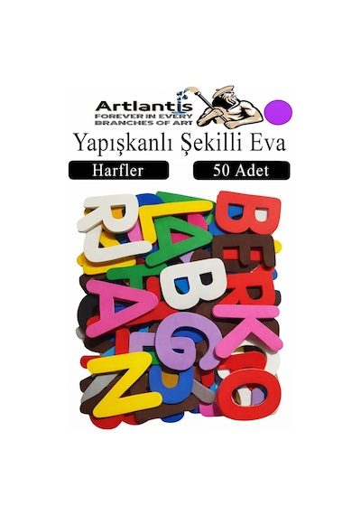 Şekilli Eva Yapışkanlı 50 Li 1 Paket Kendinden Yapışkanlı Eva Sticker Okul Öncesi Kreş Ana Sınıfı Etkinlik Proje Mor