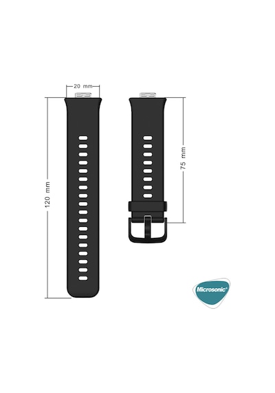 Microsonic Huawei Watch Fit Kordon, Silicone Sport Mor