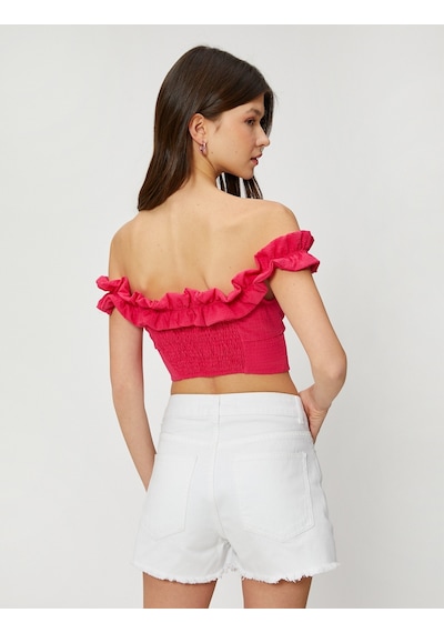 Koton Madonna Yaka Bluz Crop Fırfırlı Dokulu Viskon Karışımlı Fuşya 3sal60051ıw 3SAL60051IW332 Fuşya Koton Madonna Yaka Bluz Crop Fırfırlı Dokulu Viskon Karışımlı Fuşya 3sal60051ıw 3SAL60051IW332 Fuşya