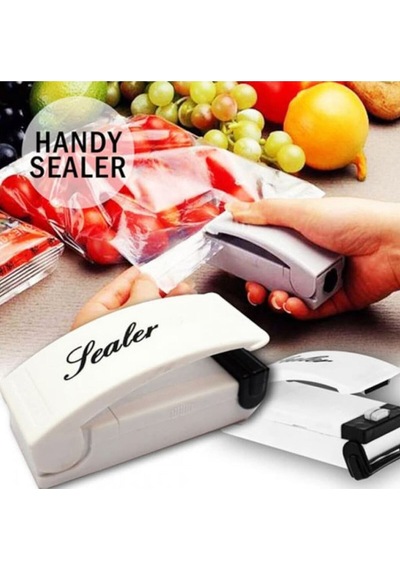 Pratik Mini Poşet Kapatıcı Handy Sealer Plastik Ekru Diğer