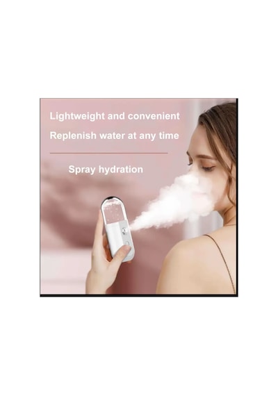 Guangzhou Taşınabilir Yüz Nemlendirme Cihazı, El Tipi Nano Sprey Cihaz, Usb Şarjlı, Kompakt Pembe