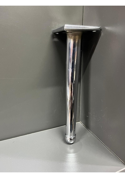 Bone X Metal Ayak 20cm Krom Koltuk Puf Dolap Tv Ünite Modern Mobilya Ayağı Komidin Gümüş Konsol
