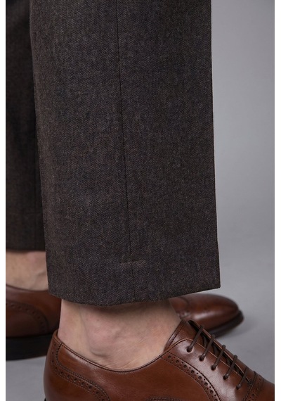 Bisse Vizon Regular Fit Modern Yün Klasik Flanel Pantolon Ppnk23k23201 D08 VİZON