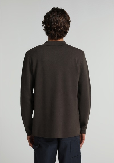Colin's Colins Regular Fit Polo Yaka Jakarlı Erkek Kahverengi Kazak Cl1076234 Q1.v1 Brw