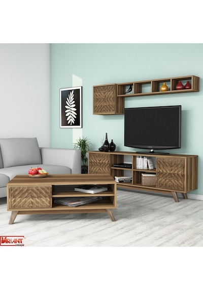 Variant Inci Tv Ünitesi Ve Orta Sehpa Takımı - Ceviz