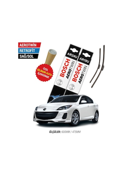 Mazda 3 Sedan Silecek Takımı 2009-2013 Bosch Aerotwin N11.3459