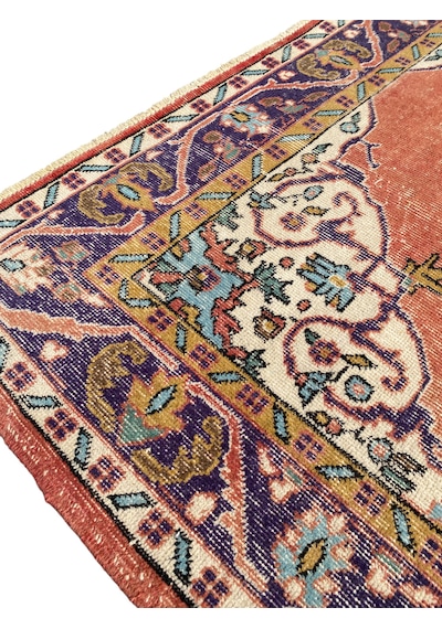El Dokuma Vintage Retro 5 M2 Halı 170x285 Kiremit Eskitme Halı Kiremit