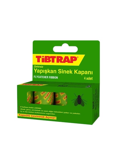 Tibtrap Yapışkan Sinek Kapanı 4 Lü Çok Renkli