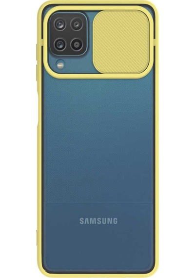 Samsung Galaxy A22 4G ile Uyumlu Kapak Lensi Açılır Kapanır Kamera Korumalı Silikon Kılıf