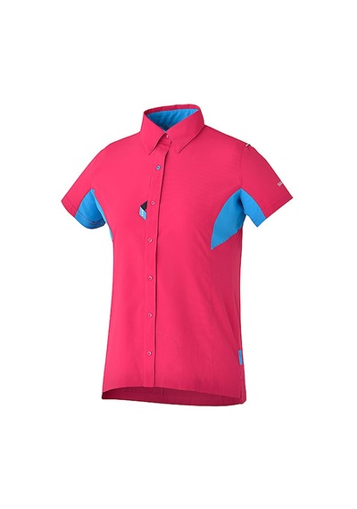 Shimano Kısa Kol Gömlek Forma Kadın Pembe/mavi M Siyah