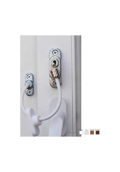 Anahtarlı Halatlı Pvc Kapı Pencere Emniyet Kilidi 5570 Çok Renkli