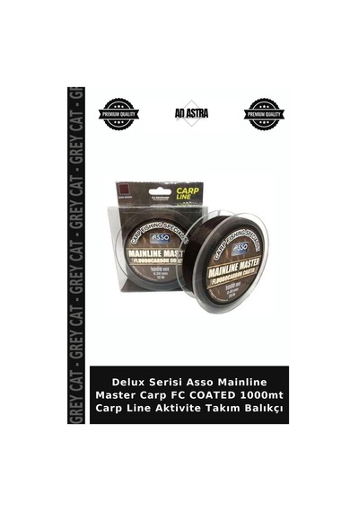 Delux Serisi Asso Mainline Master Carp Fc Coated 1000mt Carp Line Aktivite Takım Balıkçı 0.40mm