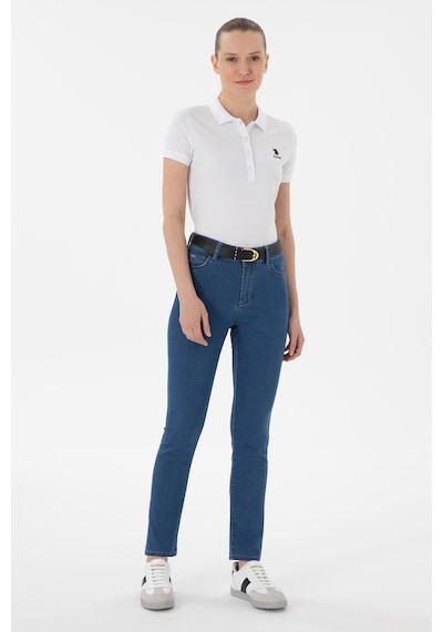 U.S. Polo Assn. Kadın Beyaz Basic Polo Yaka Tişört 50300896-VR013