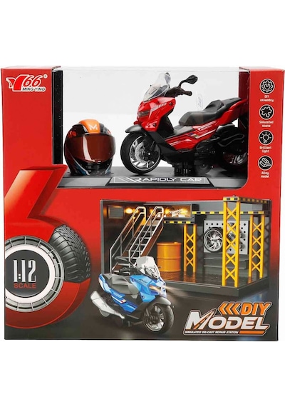 5839 Sun-myg-motosiklet 1 12 Bmw Kasklı Figür Pb.3r Ses Işık Çok Renkli
