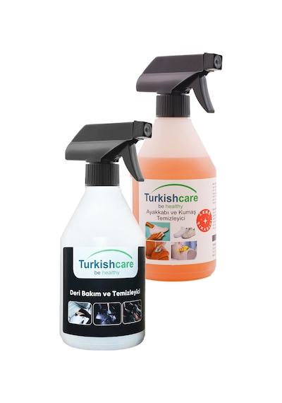 Turkishcare Ayakkabı Temizleyici Ve Deri Bakım Ve Temizlik Spreyi 2'li Paket Renksiz