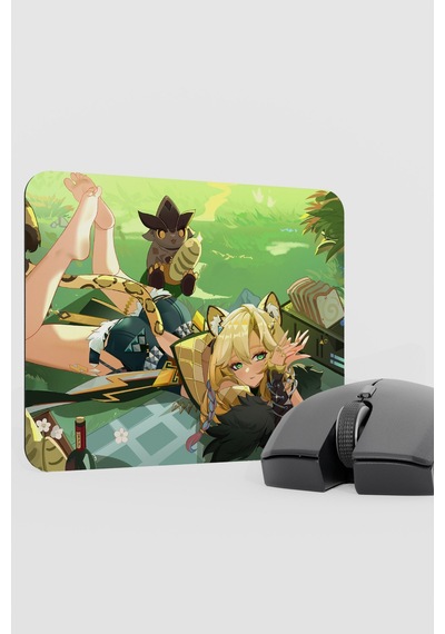 Xilonen Genshin Impact Anime Gacha V4 - 22x18 Gaming Mouse Pad Fare Altlığı