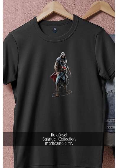 Bahriyeli Collection Oversize Assassin's Creed- Revelations Tasarımlı Unisex T-shirt Siyah