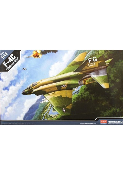 Academy 12294 1/48 Ölçek, F-4c Vietnam Savaşı Savaş Uçağı, Plastik Model Kiti-49448