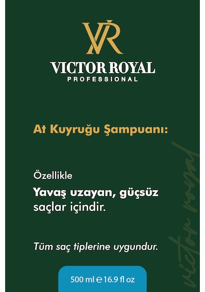 Victor Royal Hızlı Uzama Etkili At Kuyruğu Saç Bakım Şampuanı 500 Ml Dökülen