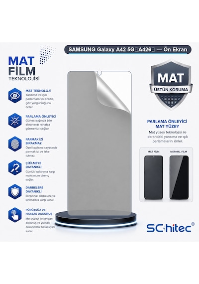 Samsung Galaxy A42 5g A426 Uyumlu Ön Yüzey Mat Hidrojel Ekran Koruyucu 26397558