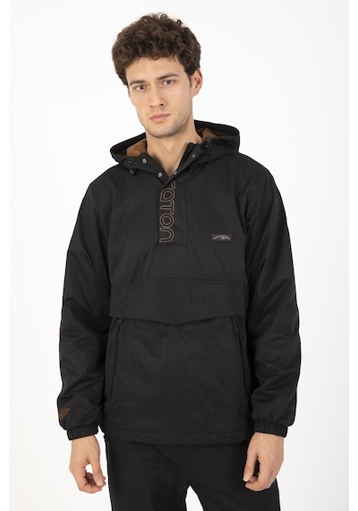 Maraton Sportswear Comfort Erkek Kapşonlu Uzun Kol Basic Siyah Yağmurluk 21353-siyah Siyah