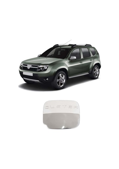 Dacia Duster Uyumlu 2010-2017 Krom Depo Kapağı Paslanmaz Çelik