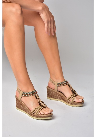 Fox Shoes Y274522209 Ten Dolgu Tabanlı Kadın Sandalet