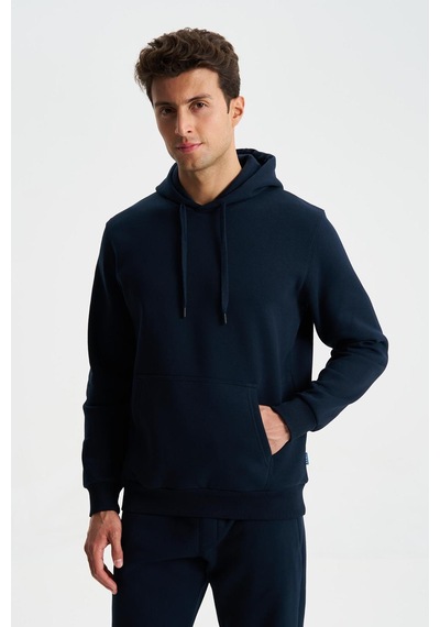 AR-MA Arma Şık Erkek Regular Fit Basic 3 İplik Şardonlu Kanguru Cepli Kapüşonlu Sweatshirt 001