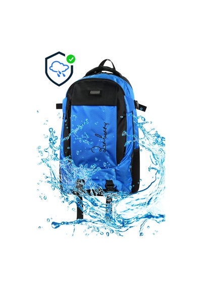 Galb Leather Spor Seyahat Gunluk Outdoor Bel Ve Omuz Destekli Cift Suluklu Laptop Bolmeli Dagci Si mavi
