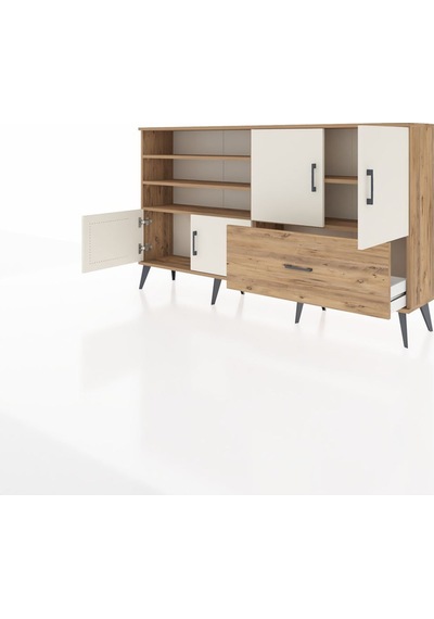 Arges Konsol 5 Raflı Tek Çekmeceli 4 Kapaklı 176x30x99 Çam-aytaşı Çam-aytaşı/çam Arges Konsol 5 Raflı Tek Çekmeceli 4 Kapaklı 176x30x99 Çam-aytaşı Çam-aytaşı/çam