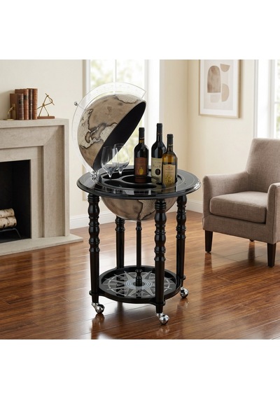Zoffoli Elegance Noir Haritalı Dünya Bar Servis 58x93cm Çok Renkli
