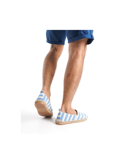 Mubiano Summer Erkek Jüt Taban Keten Mavi/beyaz Espadril -mssr3535-mb Mavi/beyaz