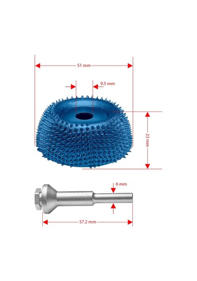 Kutzall Cw200x90 Kalın Diş Ahşap Çanak Törpü 51 Mm