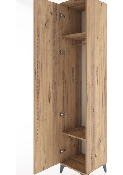 Hyperion Dolap 2 Raflı Tek Kapaklı Tek Askılı 44x44x221 Çam-çam Çam