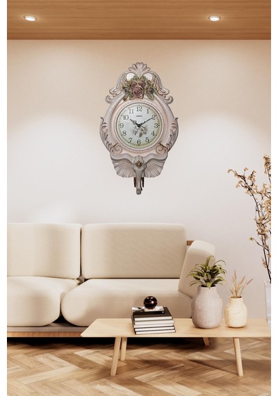 Duvar Saati Fil Temalı Büyük Polyester Saat Ack No.2 40 X 67 Cm çok Renkli