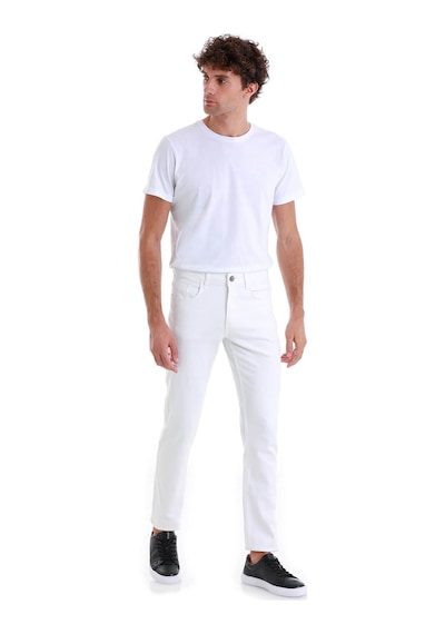 Hatemoğlu Beyaz Regular Fit Düz 5 Cep Pamuklu Kot Pantolon 29151023a001 001 Beyaz