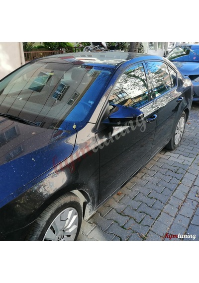 Skoda Octavia Mk3 2015+ Yarasa Ayna Kapağı - Parlak Siyah