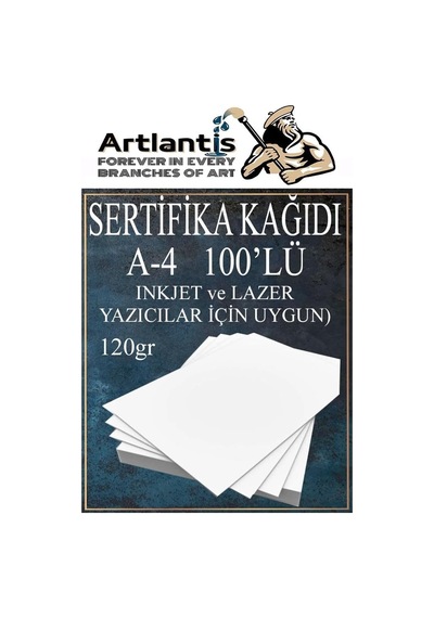 A4 Sertifika Kağıdı Kalın 100 Adet Gramajlı Fotokopi Kağıdı 120 Gr Tüm Yazıcılara Uyumlu 21x29.