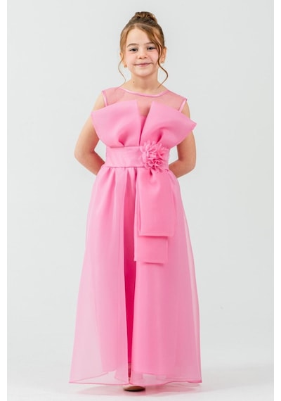 Mnk Baby & Kids Kız Çocuk Organze Tül Çiçek Ve Fiyonk Detaylı Gipe Sırtlı Prenses Abiye Elbise M00800 Pembe Mnk Baby & Kids Kız Çocuk Organze Tül Çiçek Ve Fiyonk Detaylı Gipe Sırtlı Prenses Abiye Elbise M00800 Pembe