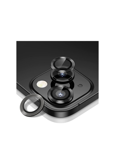 Apple Uyumlu iPhone 13 Mercek-Lens Kamera Koruyucu Siyah