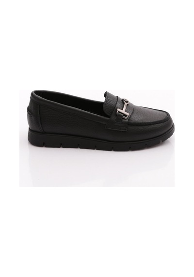 Dgn 5604-6 Kadin Loafer Ayakkabi Siyah Floater