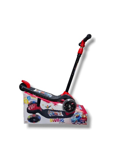 3 Tekerlekli Led Işıklı Çocuk Scooter Kırmızı