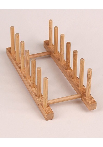 Bambu Ahşap Tabaklık 6lı Bambu Sarı Diğer