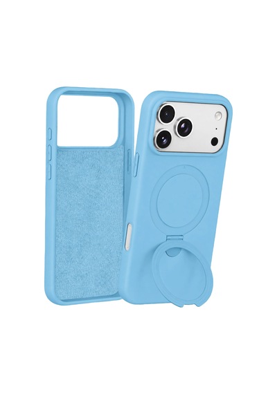 İphone 18 Pro Regal Magsafe Standlı Kapak - Sierra Blue Çok Renkli