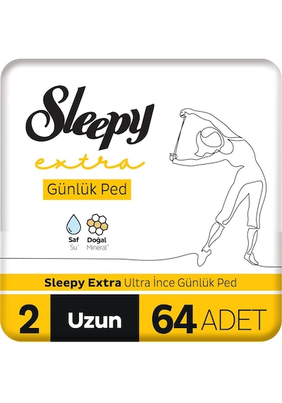 Sleepy Extra Ultra İnce Günlük Ped Uzun Ped 64 Adet
