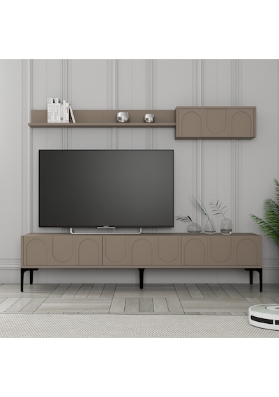 Variant Lyon Duvar Raflı Tv Ünitesi - Atlas / Siyah