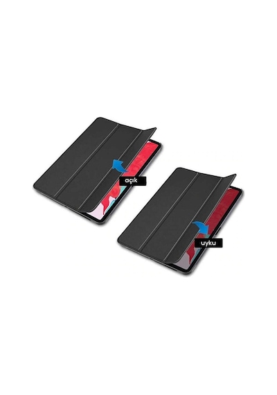 Samsung Galaxy T870 Tab S7 11 Kılıf Tablet Uyumlu Flip Smart Standlı Akıllı Kılıf Smart Cover Kılıf