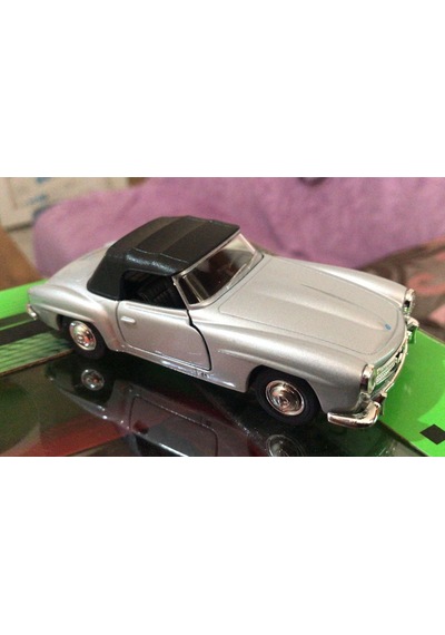 Model Metal Araba 1/36 Çek Bırak 1955 Gri Mercedes Benz 190sl