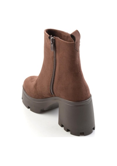 Bambi Kahve Süet Kadın Bot & Bootie K02391085172 Kahverengi