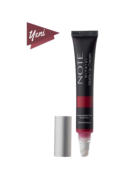 Note Cosmetics Mineral Matte Lip Cream Yarı Mat Bitişli Likit Ruj 06 Go Red - Kırmızı